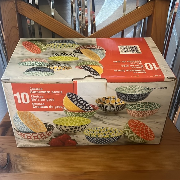 Certified International Corporation Chelsea Bowl Set 10-Piece Stoneware Ceramic - Picture 6 of 8